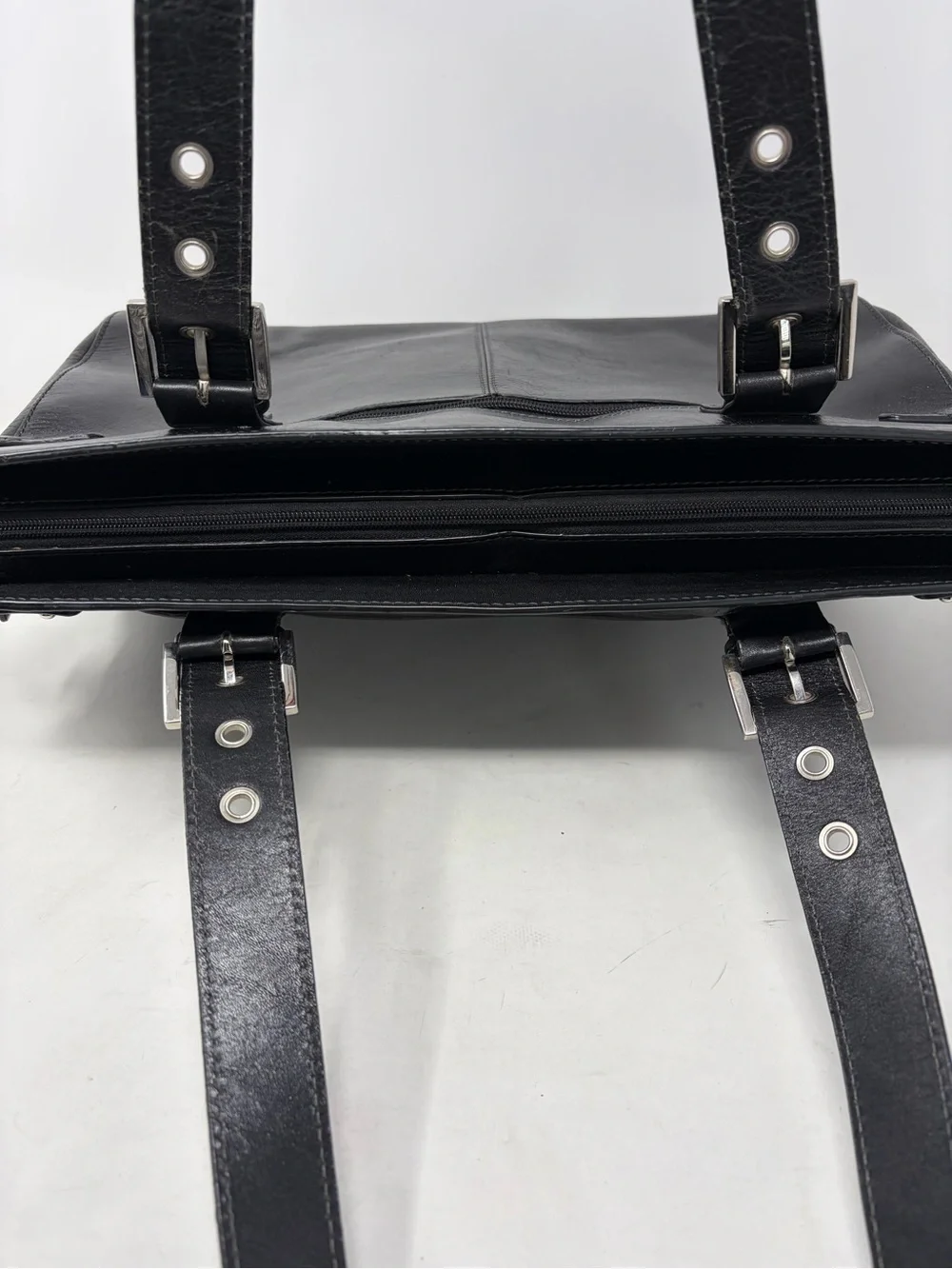Vintage Y2K Marshall Fields Leather Briefcase Tote